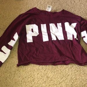 Crop VS PINK crew neck